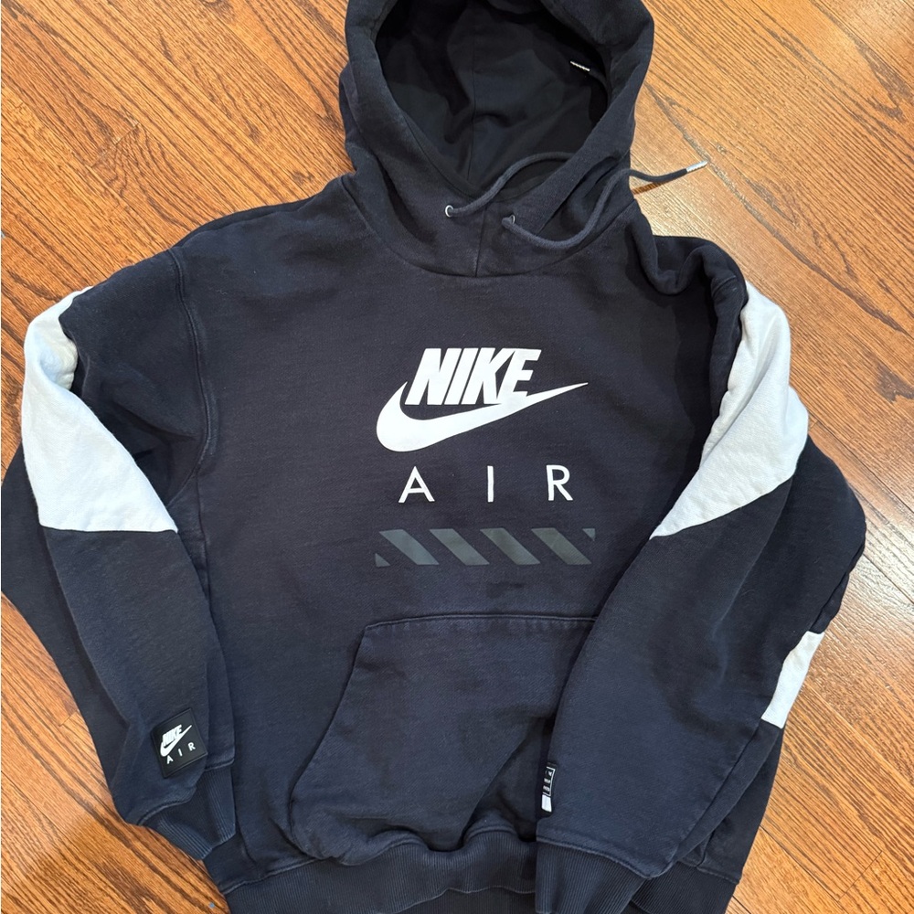 Nike Air Men's fleece pullover Black and Gray Hoodie